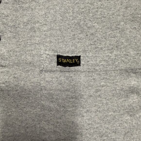 Stanley Henley Shirt Mens Large Gray Thermal Base Layer Long Sleeve Outdoor Work - Picture 3 of 7